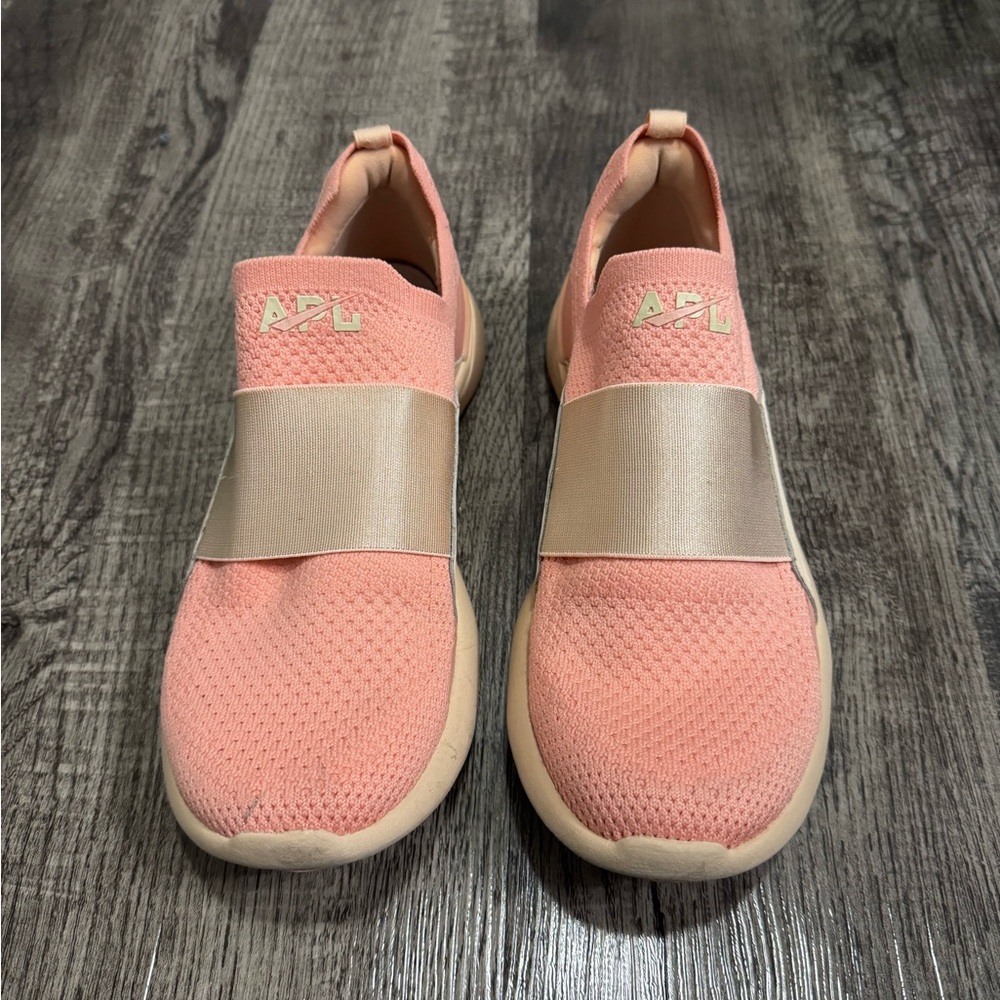 APL Women's Coral and Beige Slip-On Sneakers